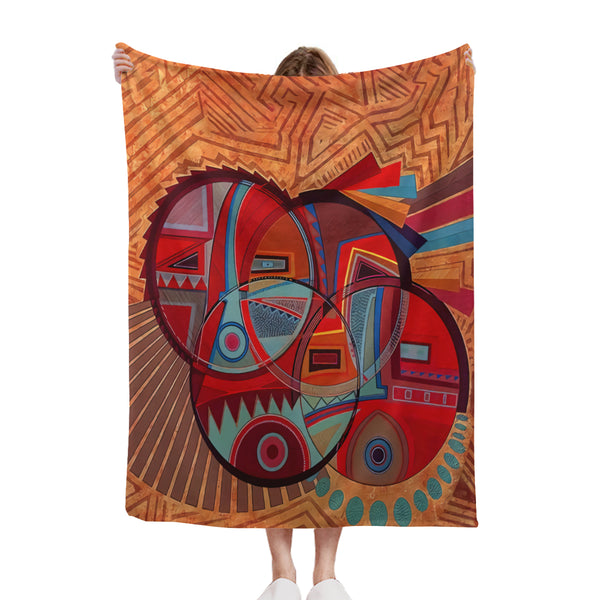 African artwork blanket - Face 4