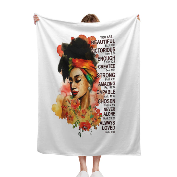 African artwork Sherpa blanket - You Are