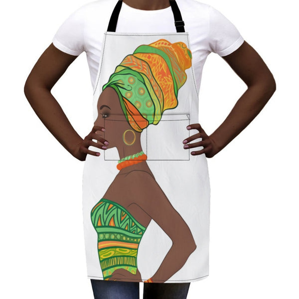 43449351-Portrait-Of-Beautiful-African-American-Woman-In-Turban-And-Bandage-Dress-Profile-View