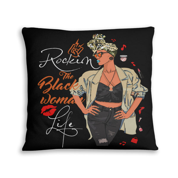 African artwork pillow - Rockin Girl