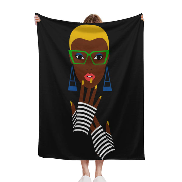 African artwork Sherpa blanket - Women 8