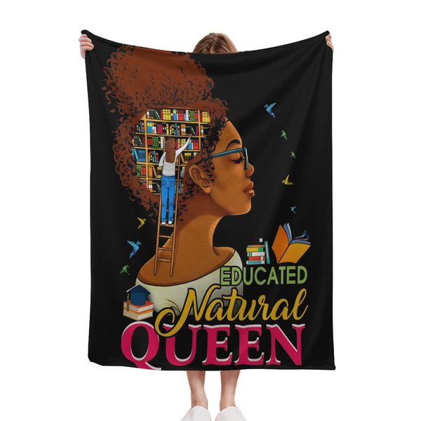 African artwork Sherpa blanket - Queen