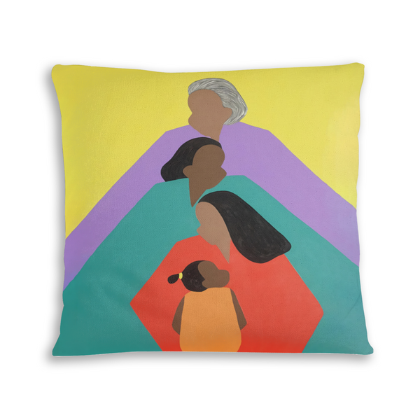 African artwork pillow - Family