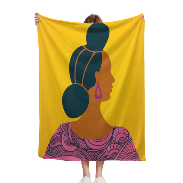 African artwork Sherpa blanket - Women 2