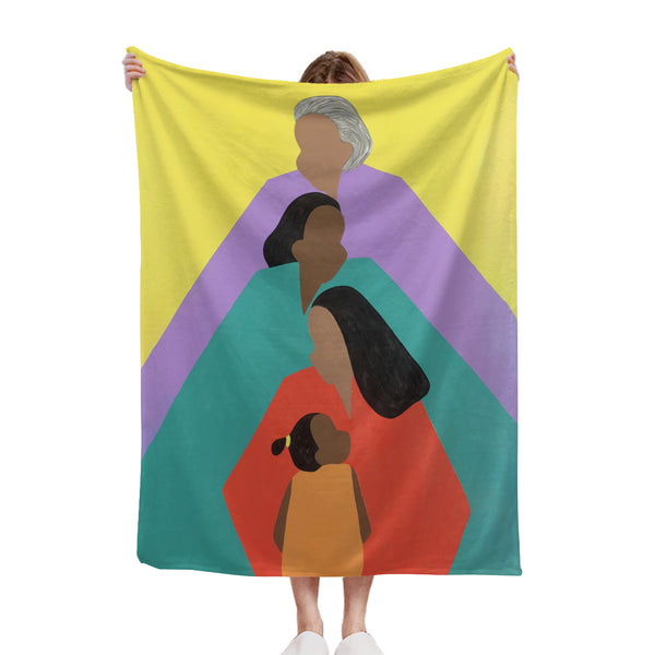 African artwork blanket - Family