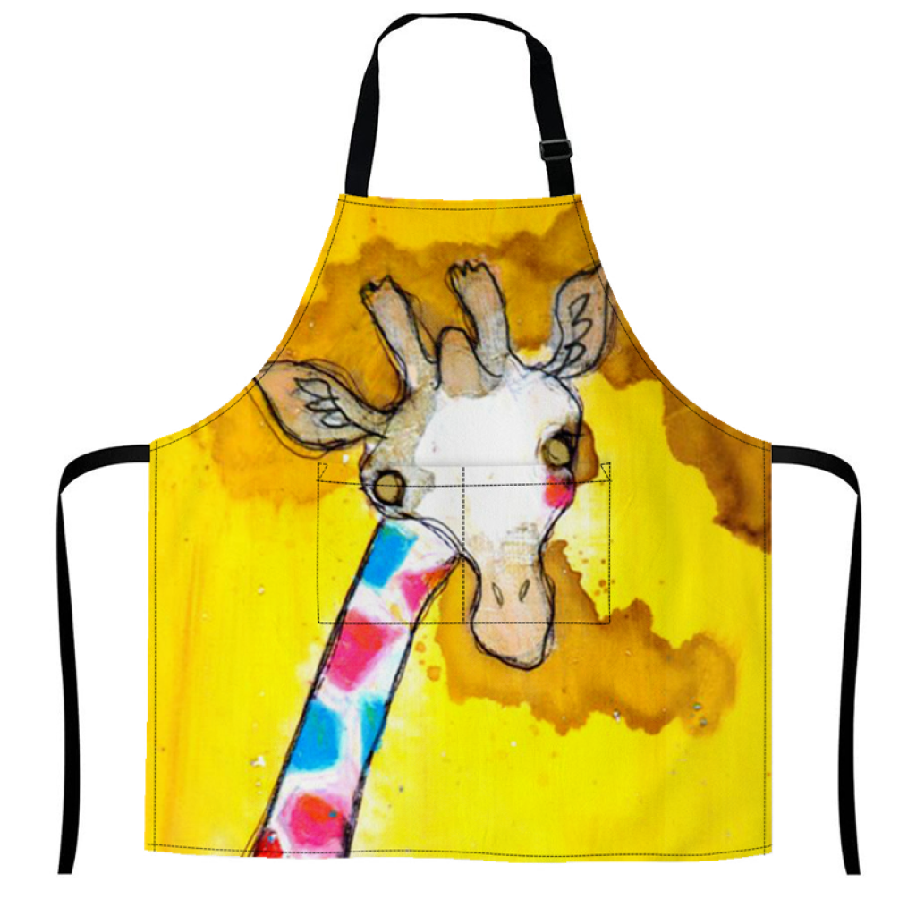 African Art Giraffe Apron