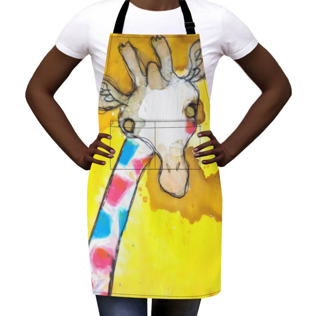 African Artwork Apron - Giraffe