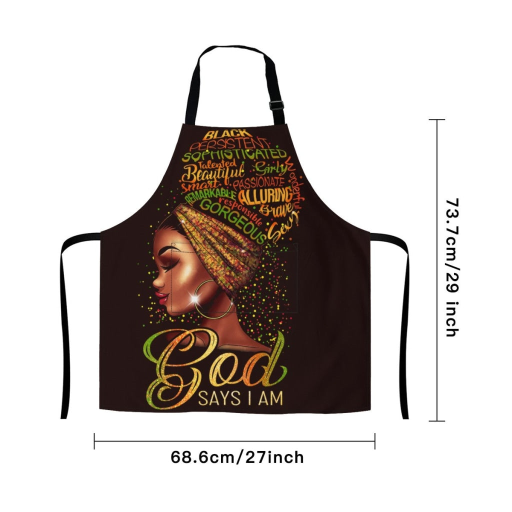 African Artwork Apron - God Say Im