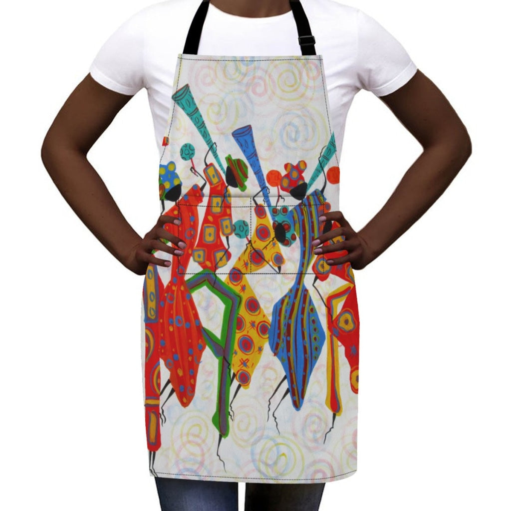 African Artwork Apron - Happiness