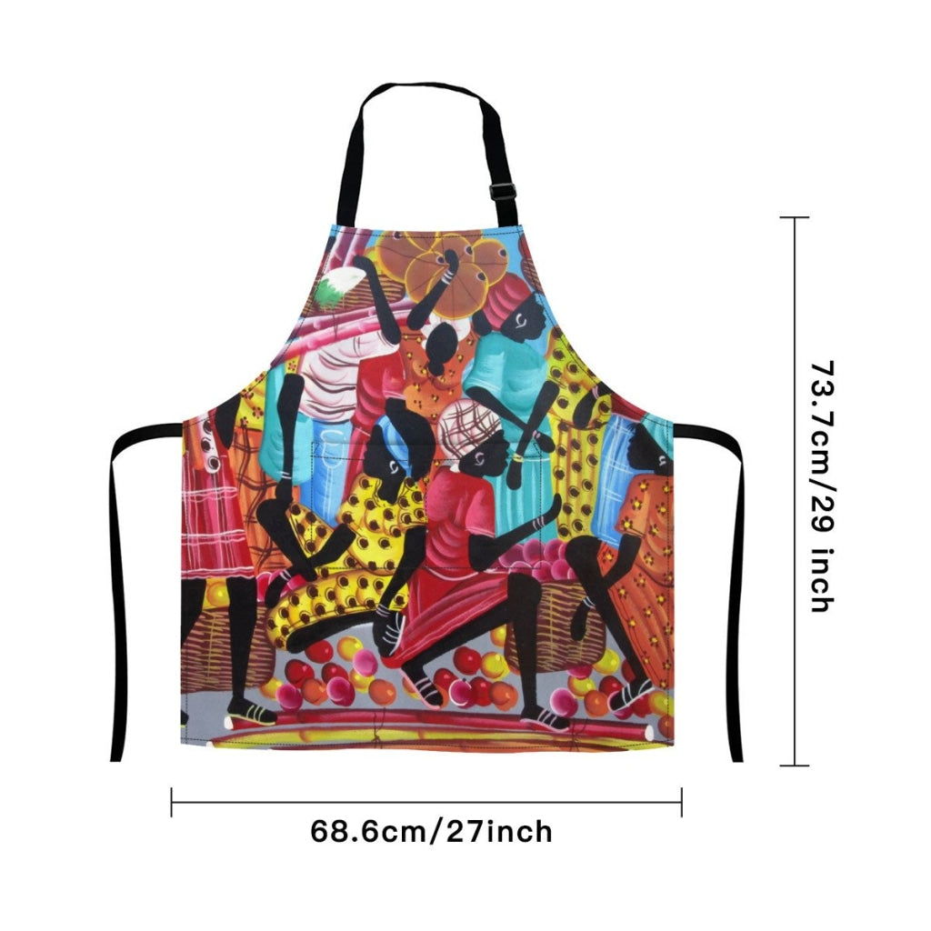 African Artwork Apron - Harvest 10