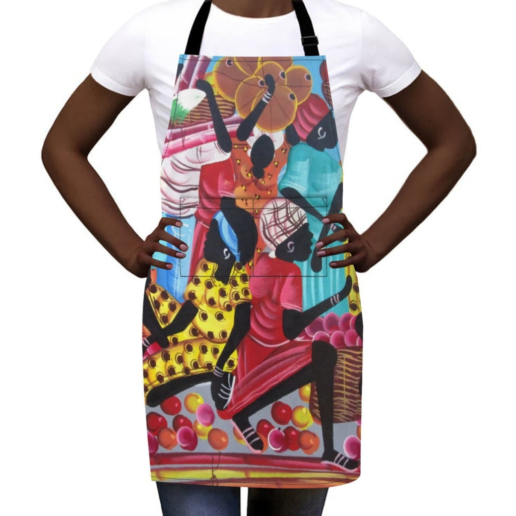 African Artwork Apron - Harvest 10