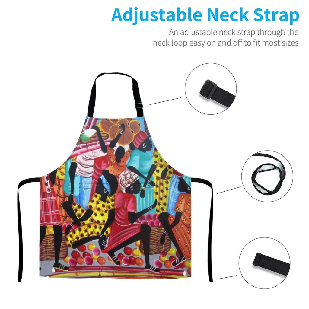 African Artwork Apron - Harvest 10