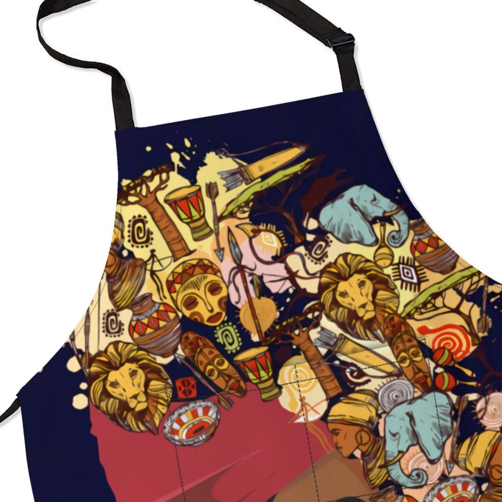 African Artwork Apron - History