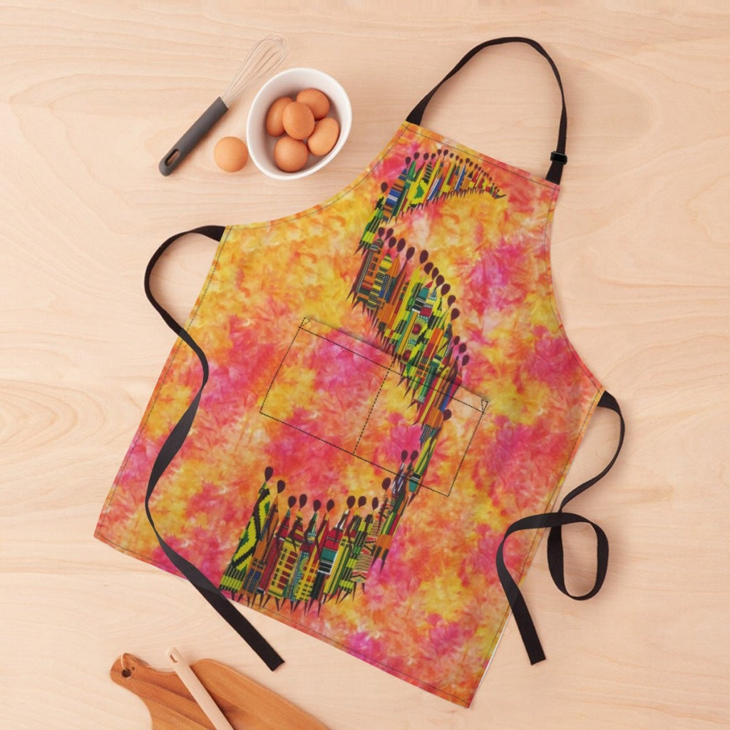 African Artwork Apron - Road