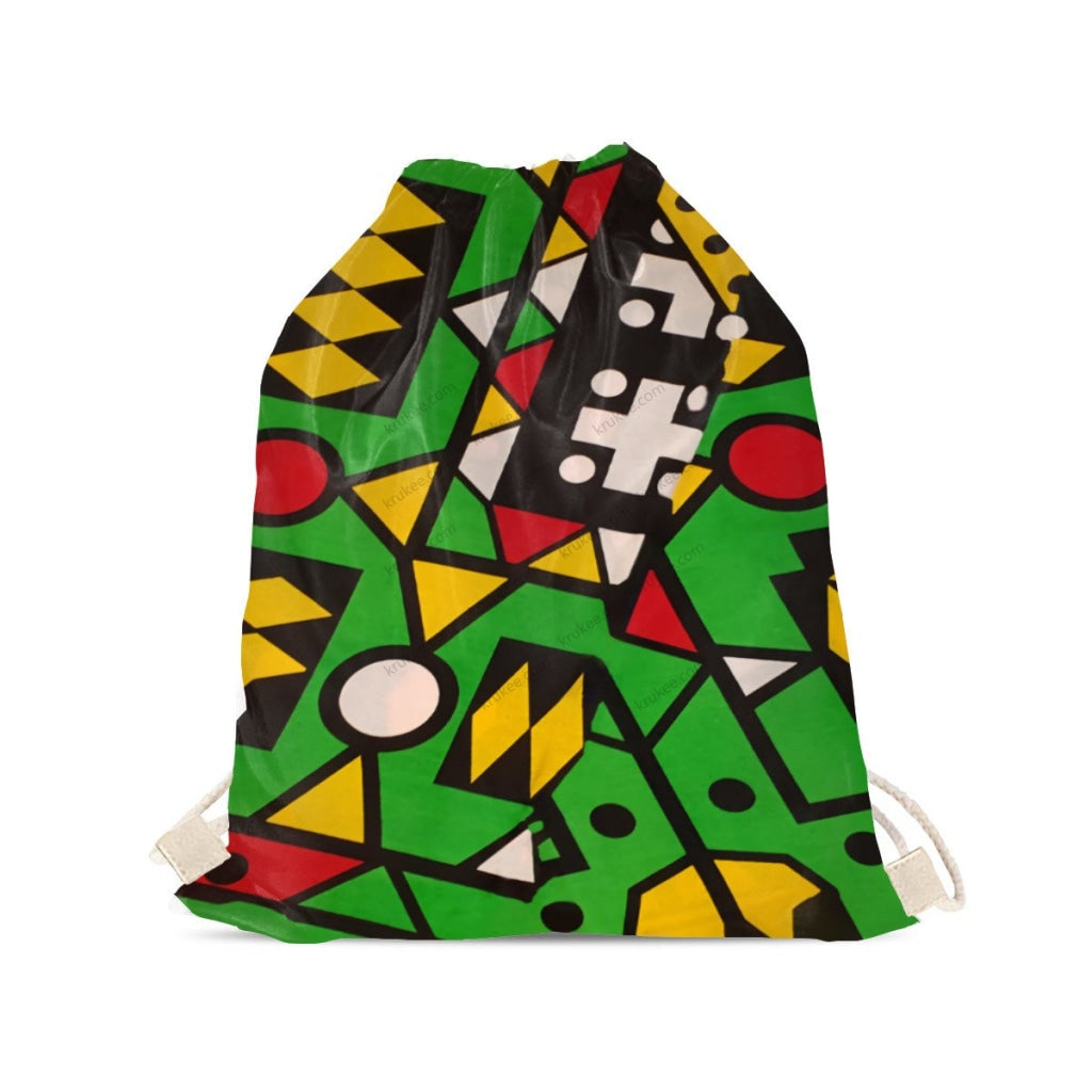 African Artwork Apron - Colors Drawstring Pocket