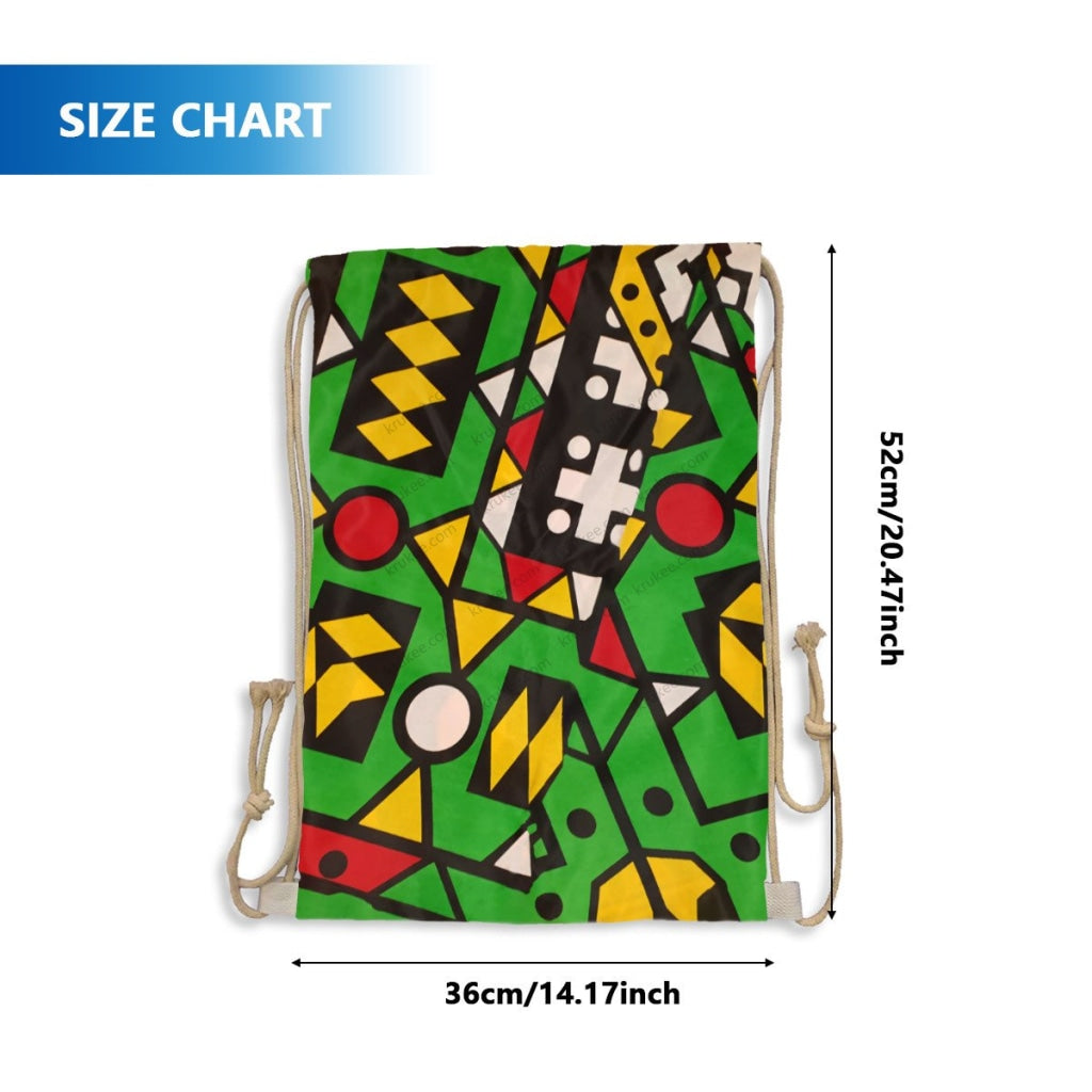 African Artwork Apron - Colors Drawstring Pocket