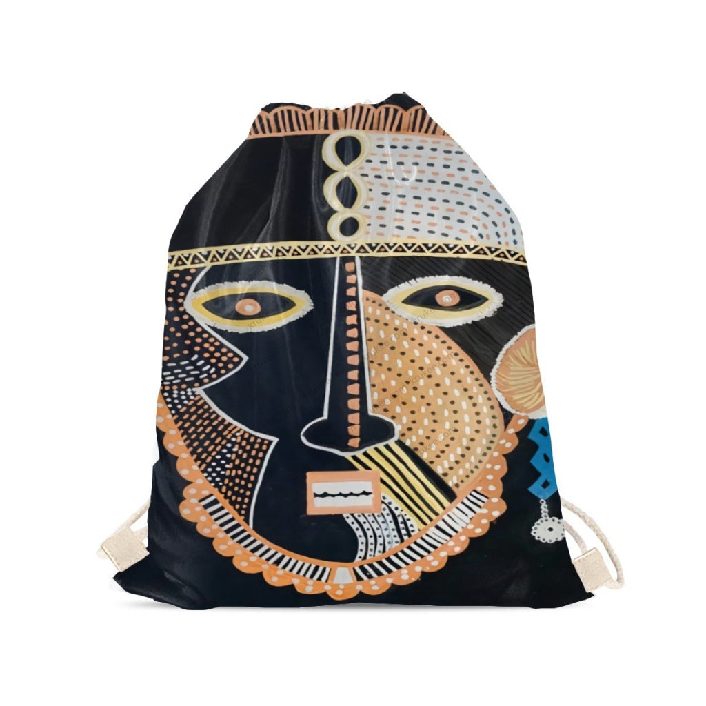 African Artwork Apron - Culture 11 Drawstring Pocket