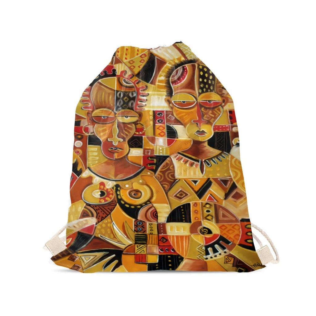 African Artwork Apron - Culture 12 Drawstring Pocket