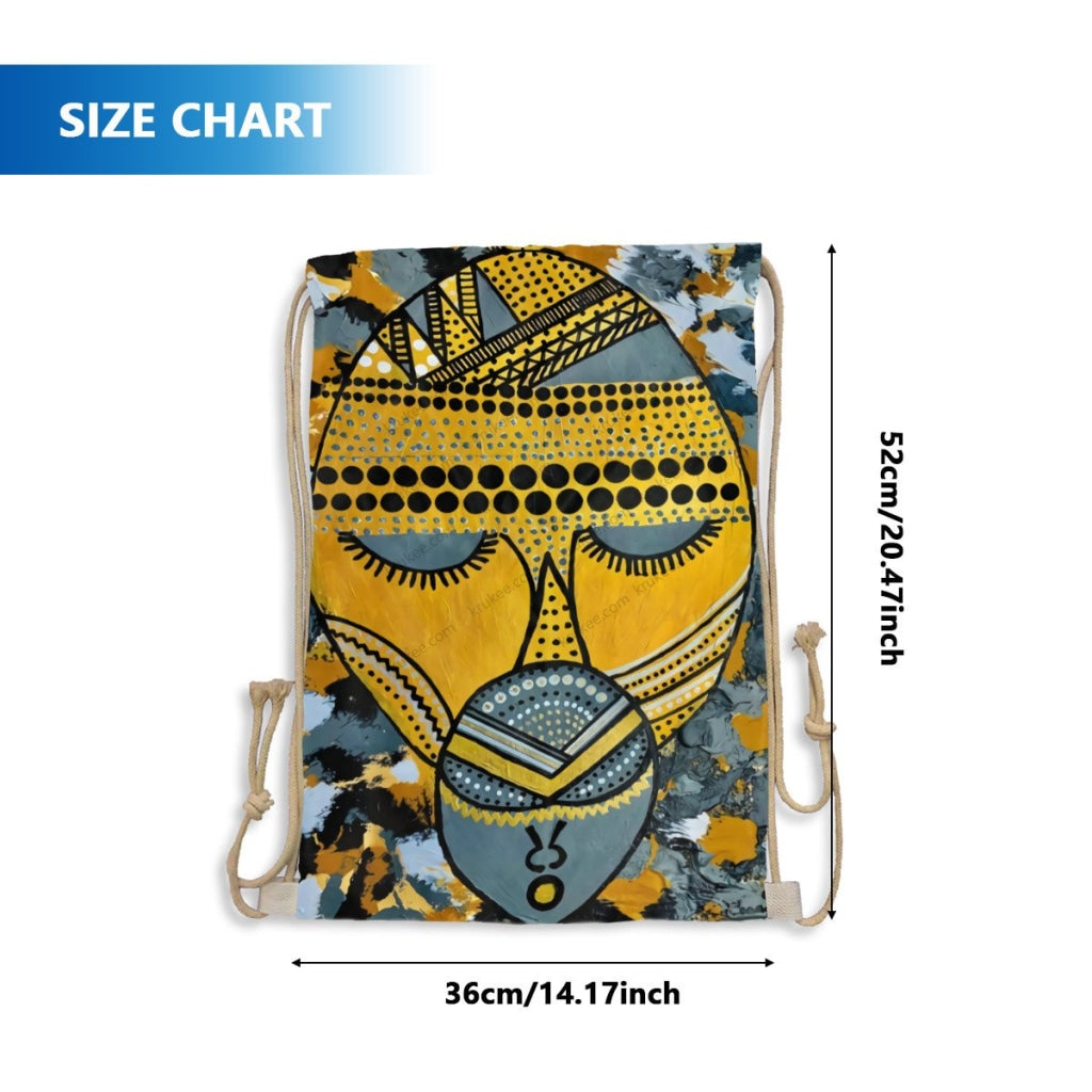 African Artwork Apron - Culture 29 Drawstring Pocket