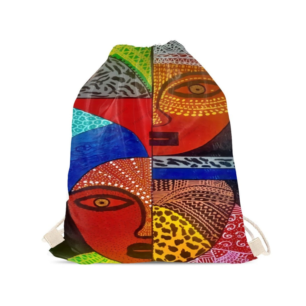 African Artwork Apron - Culture 3 Drawstring Pocket