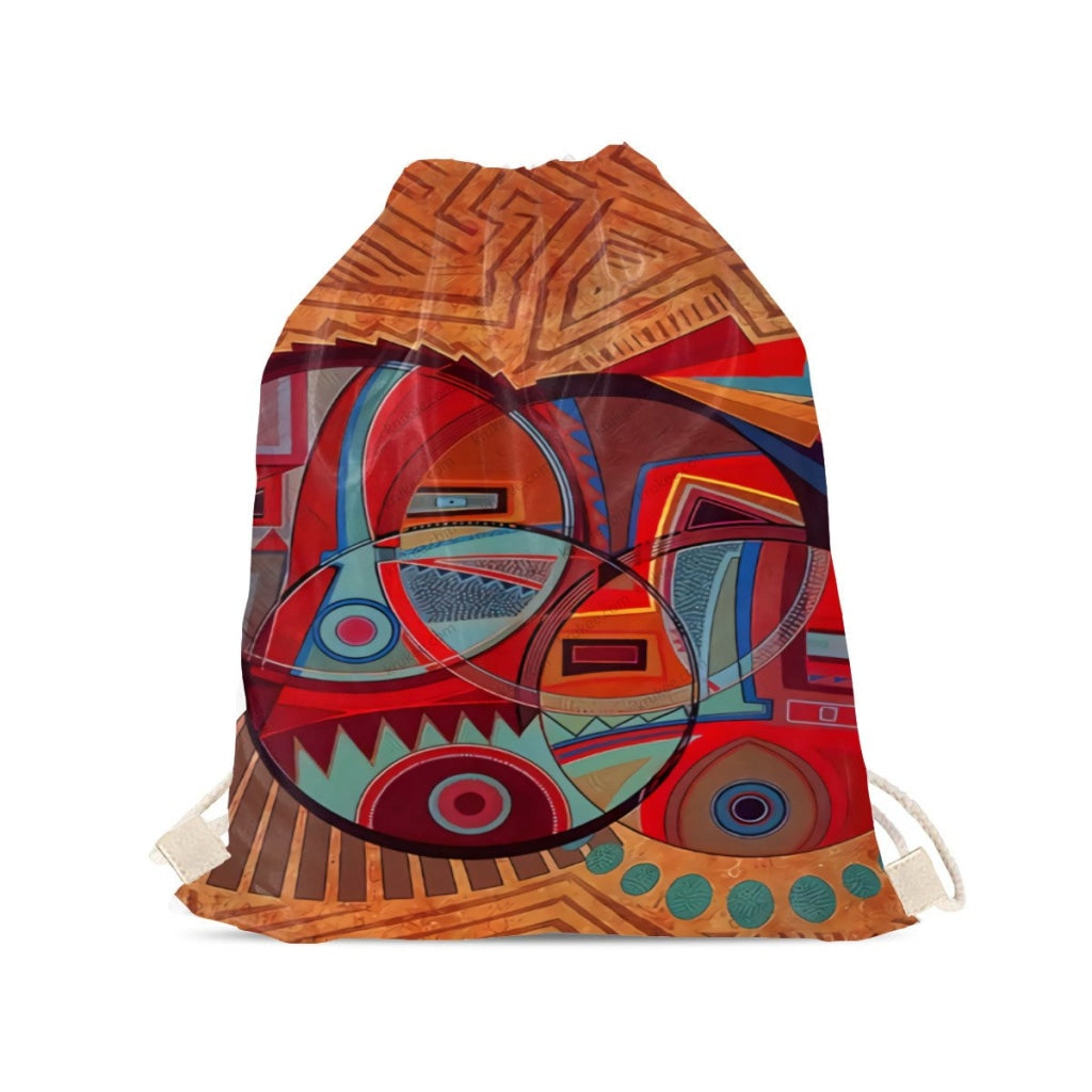 African Artwork Apron - Face 4 Drawstring Pocket