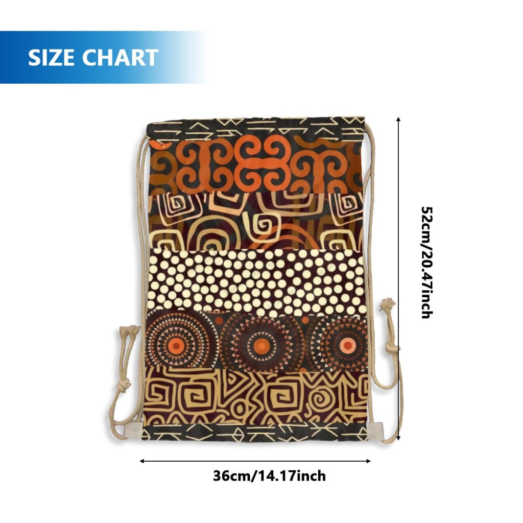 African Artwork Apron - Our Culture Drawstring Pocket