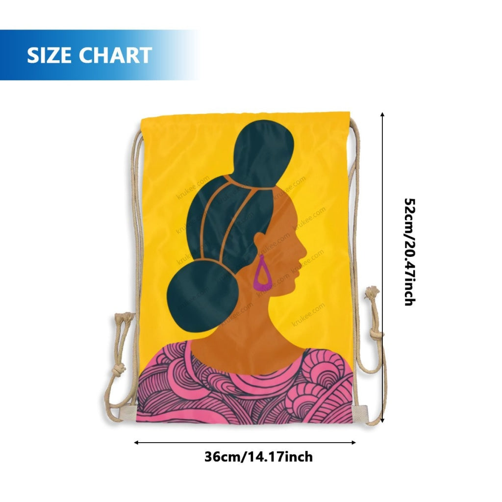 African Artwork Apron - Women 2 Drawstring Pocket