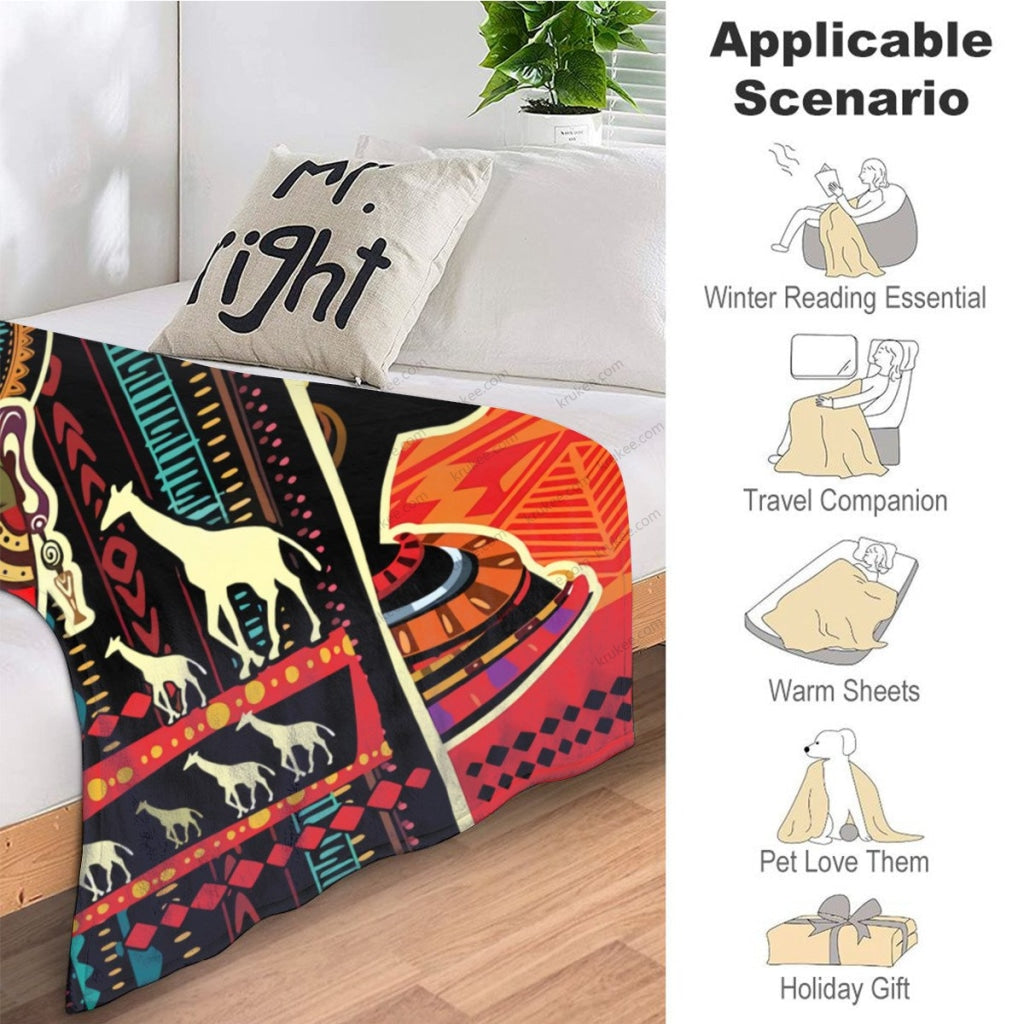 African Artwork Apron - Culture 22 Fleece Blanket