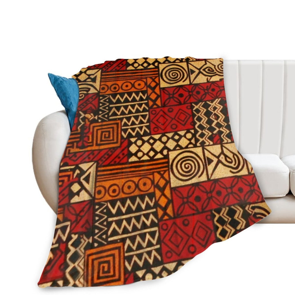 African Artwork Apron - Culture 6Fleece Blanket White / 40X50 Inch