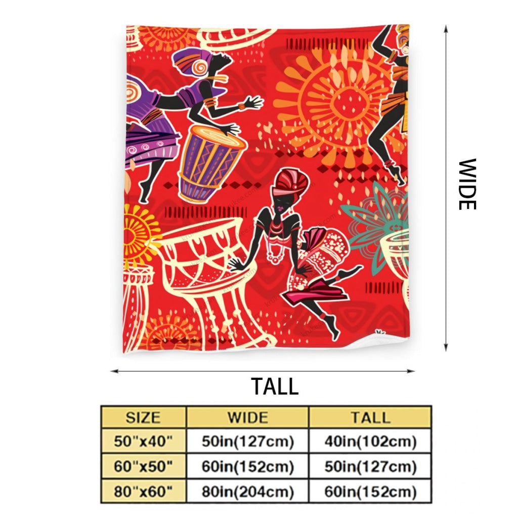 African Artwork Apron - Djembe Girls Fleece Blanket