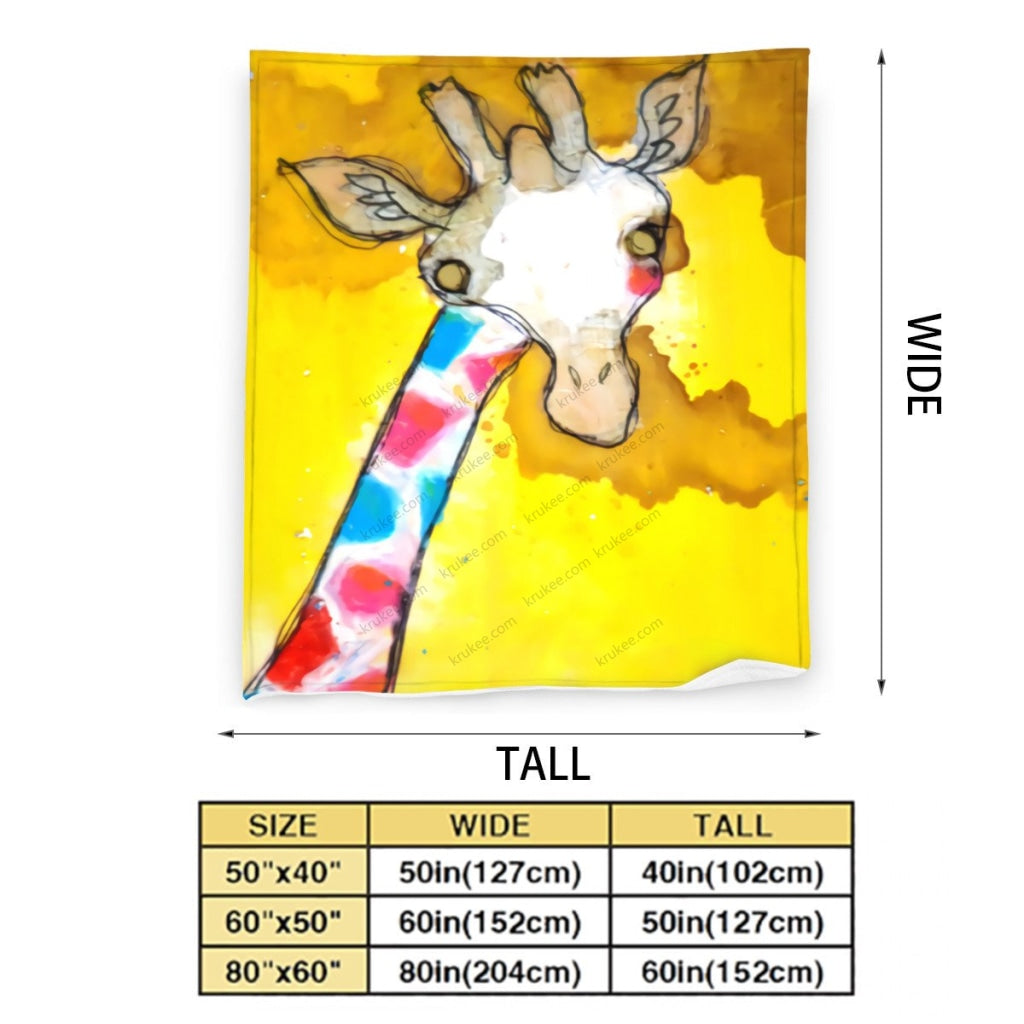 African Artwork Apron - Giraffefleece Blanket