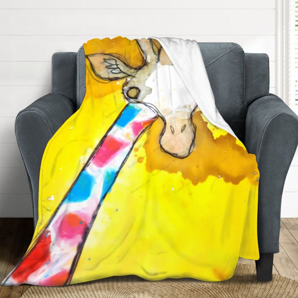 African Artwork Apron - Giraffefleece Blanket