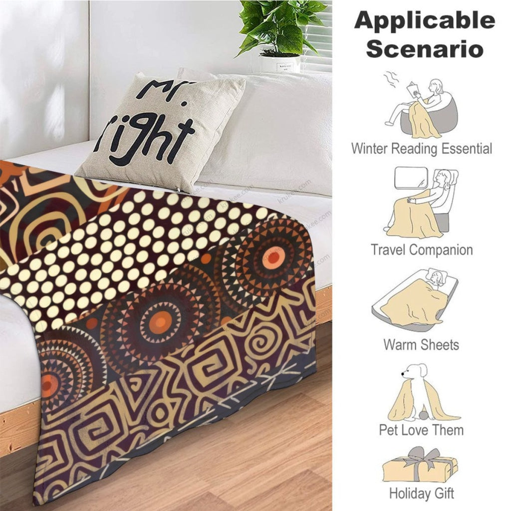 African Artwork Apron - Our Culture Fleece Blanket