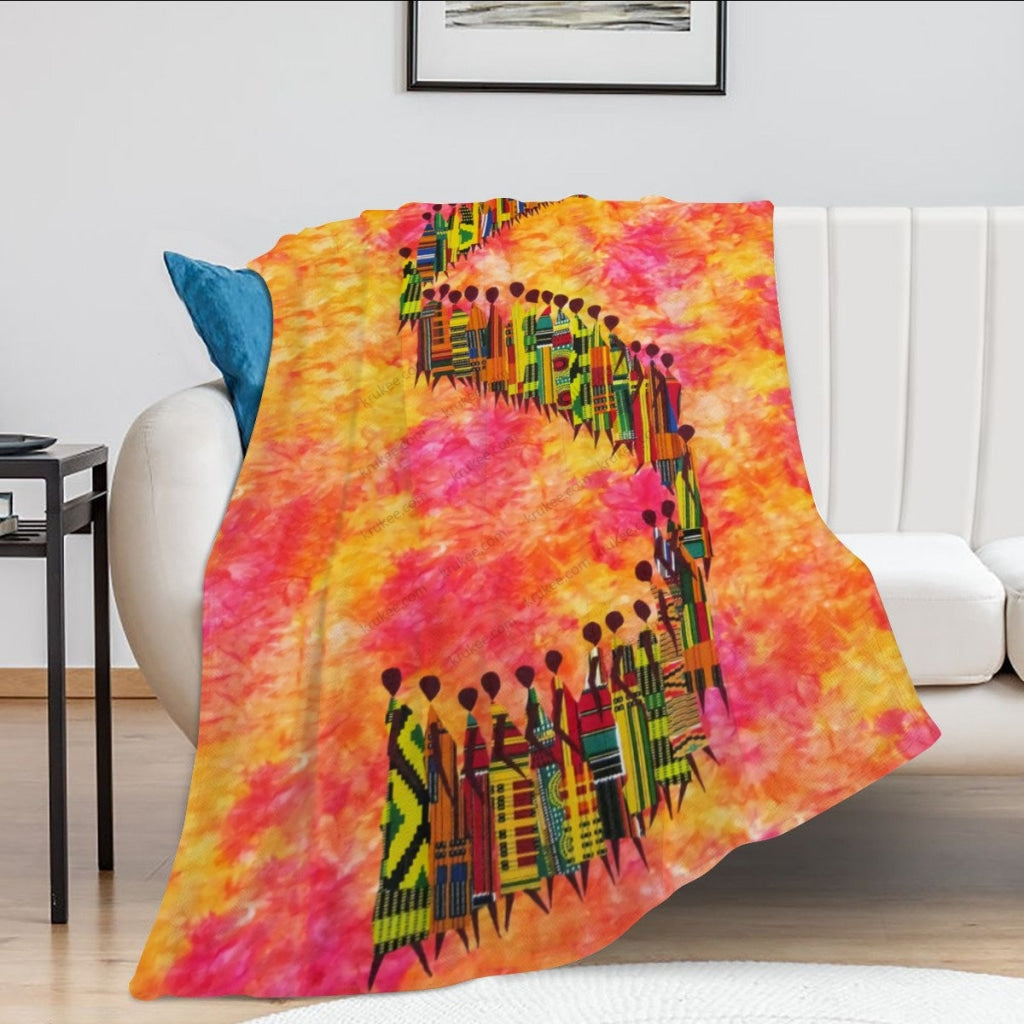 African Artwork Apron - Road Fleece Blanket