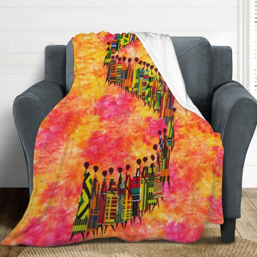 African Artwork Apron - Road Fleece Blanket