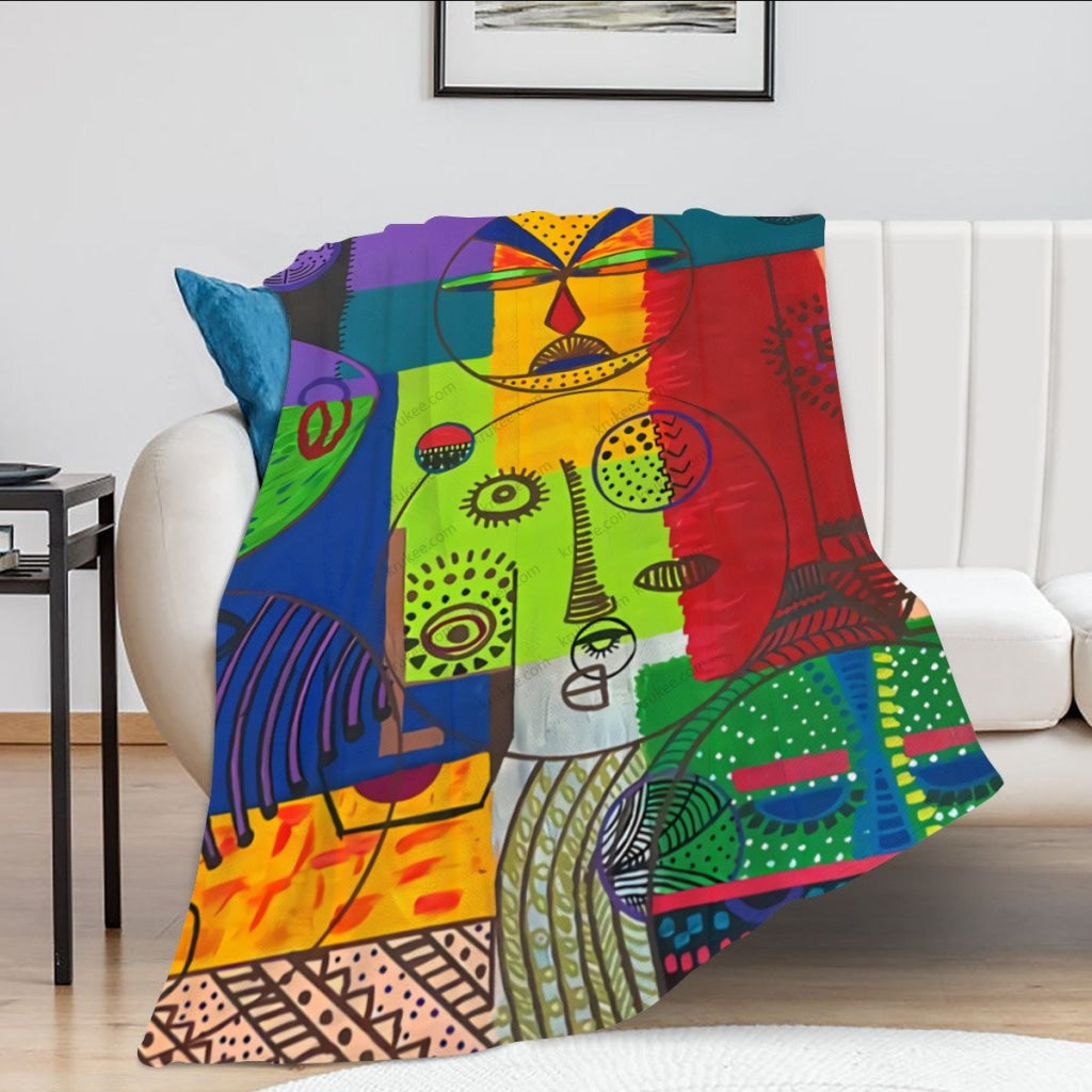 African Artwork Apron - U And Me Fleece Blanket