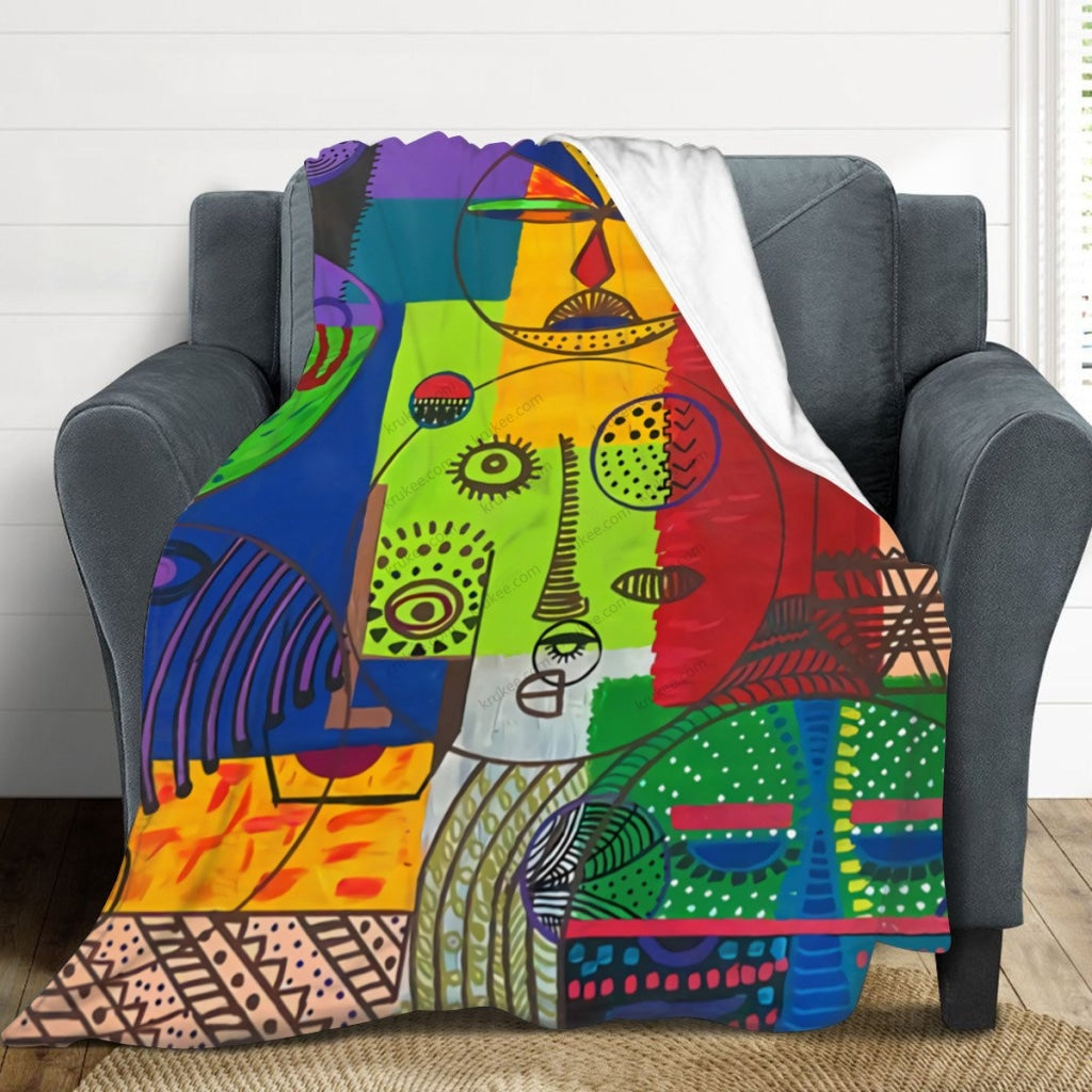 African Artwork Apron - U And Me Fleece Blanket