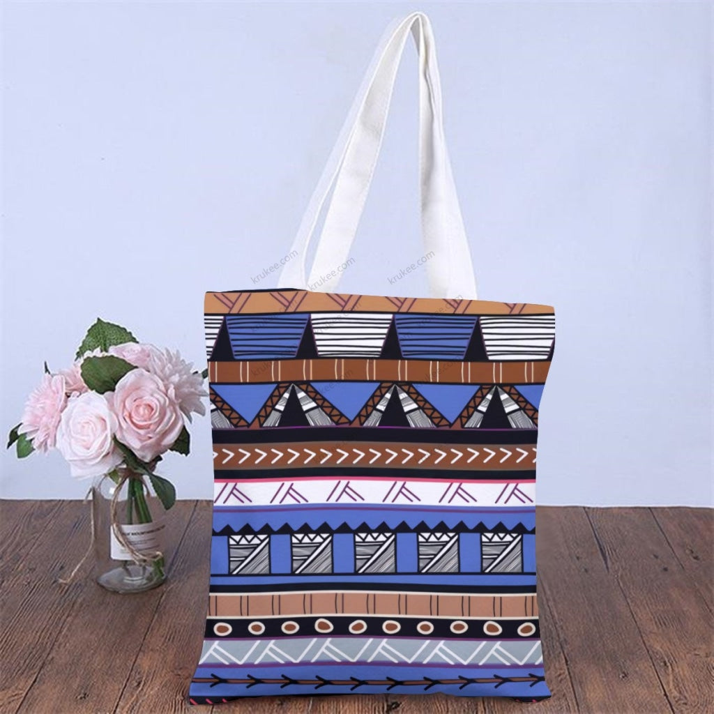 African Artwork Apron - Culture 18 Natural Linen Tote Bag