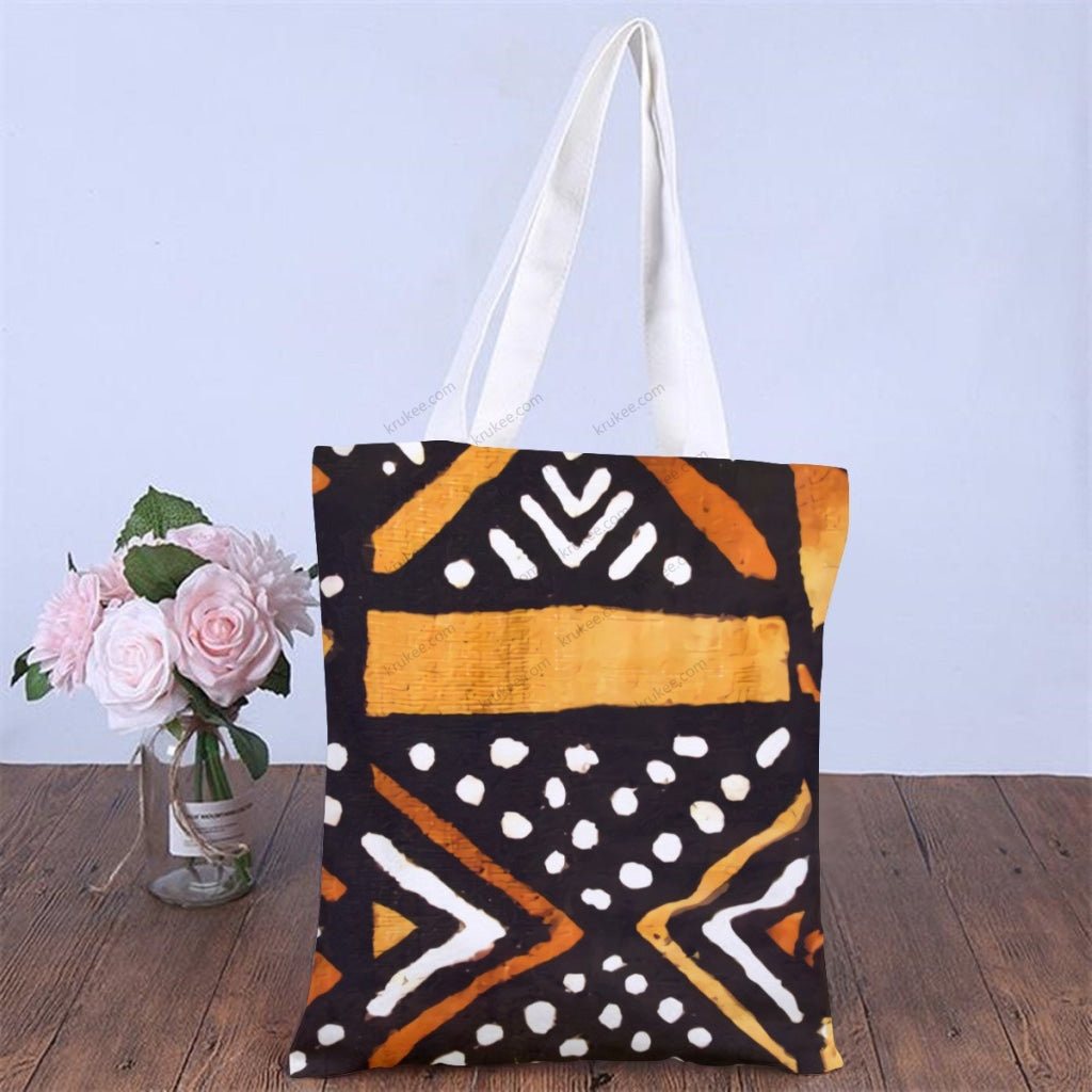 African Artwork Apron - Culture 2 Natural Linen Tote Bag