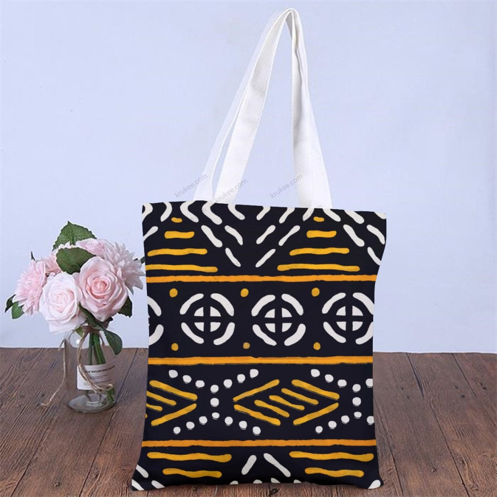 African Artwork Apron - Culture 5 Natural Linen Tote Bag