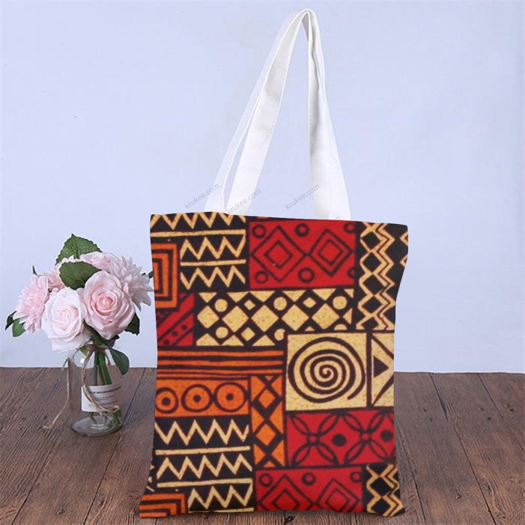 African Artwork Apron - Culture 7 Natural Linen Tote Bag