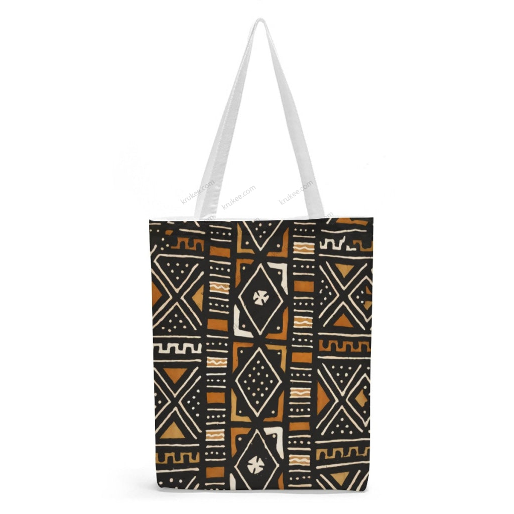 African Artwork Apron - Culture Natural Linen Tote Bag White / S