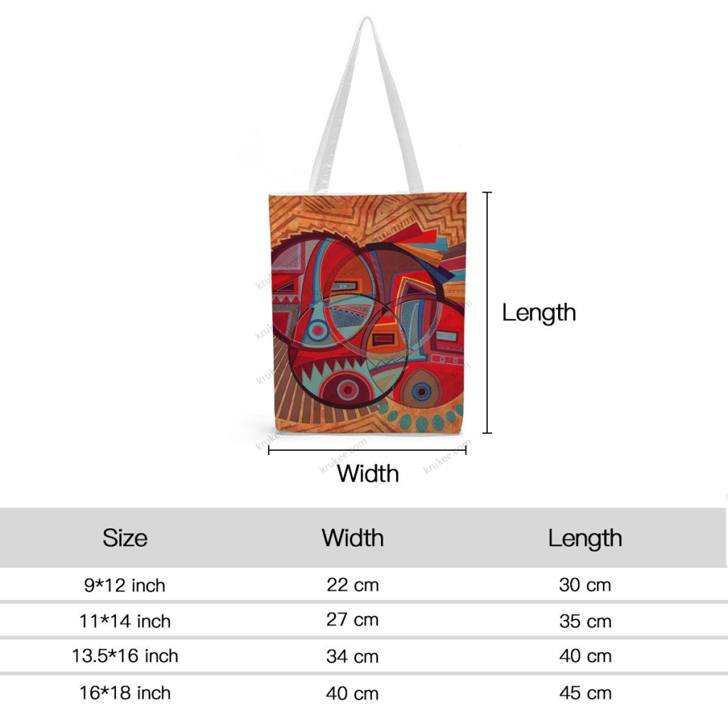 African Artwork Apron - Face 4 Natural Linen Tote Bag