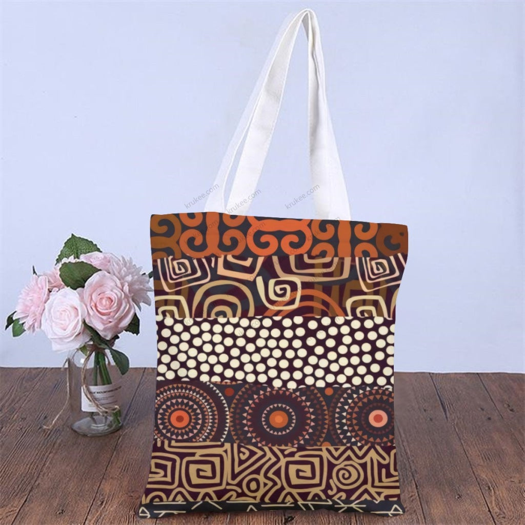 African Artwork Apron - Our Culture Natural Linen Tote Bag