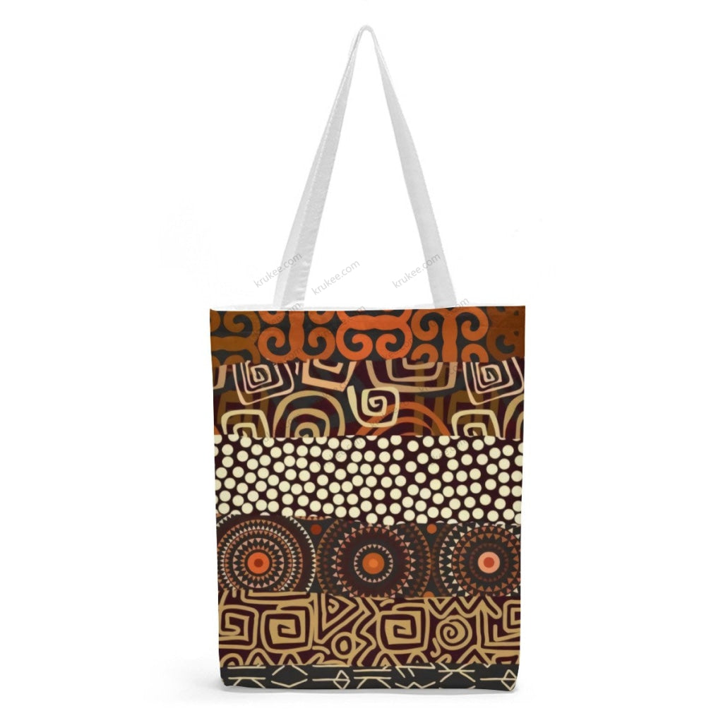 African Artwork Apron - Our Culture Natural Linen Tote Bag White / S