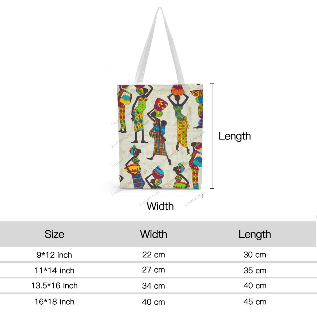 African Artwork Apron - We Natural Linen Tote Bag