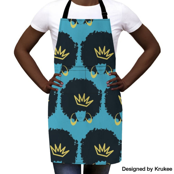 African Culture Art Apron - Afro Queen Aprons