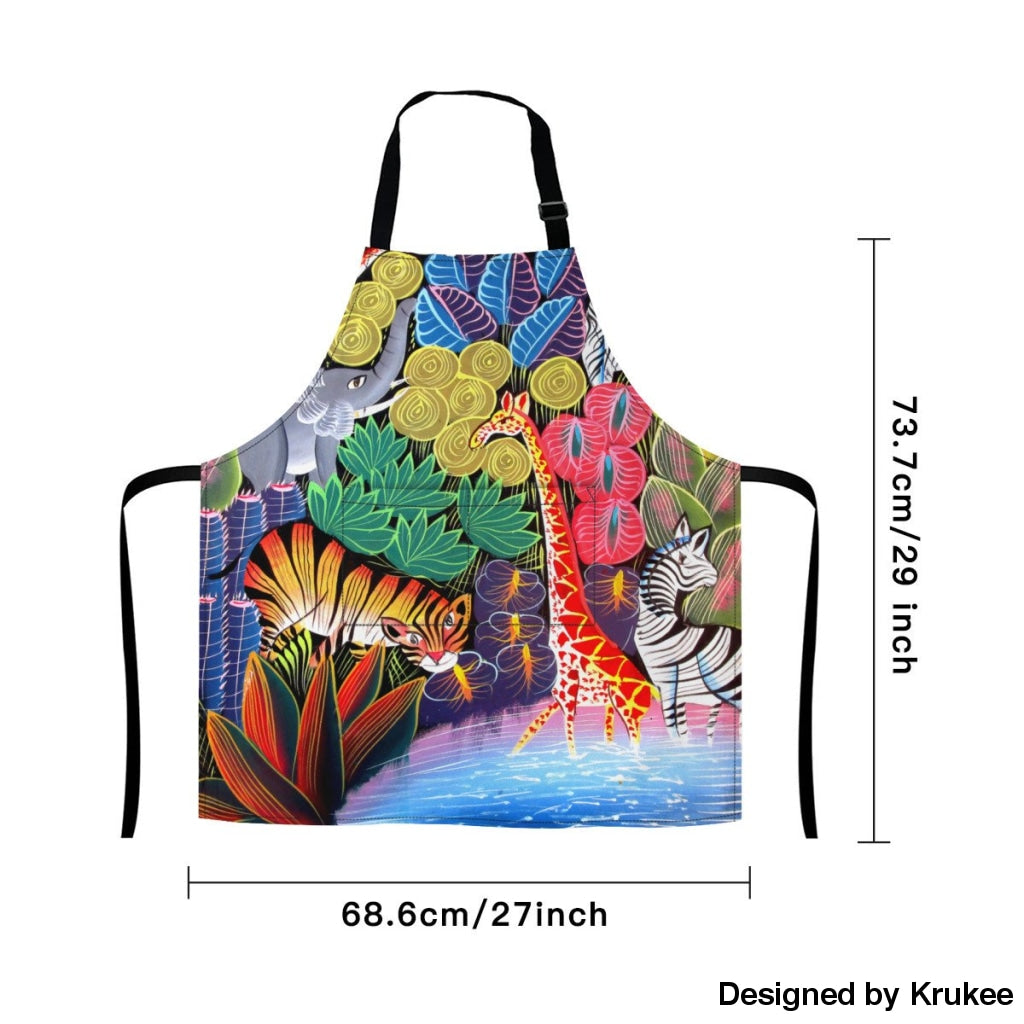 African Culture Art Apron - Animals Aprons