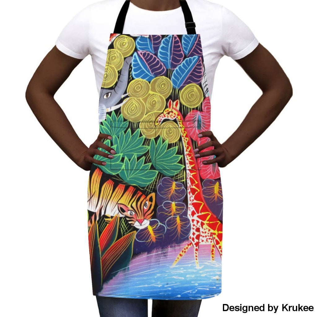 African Culture Art Apron - Animals Aprons