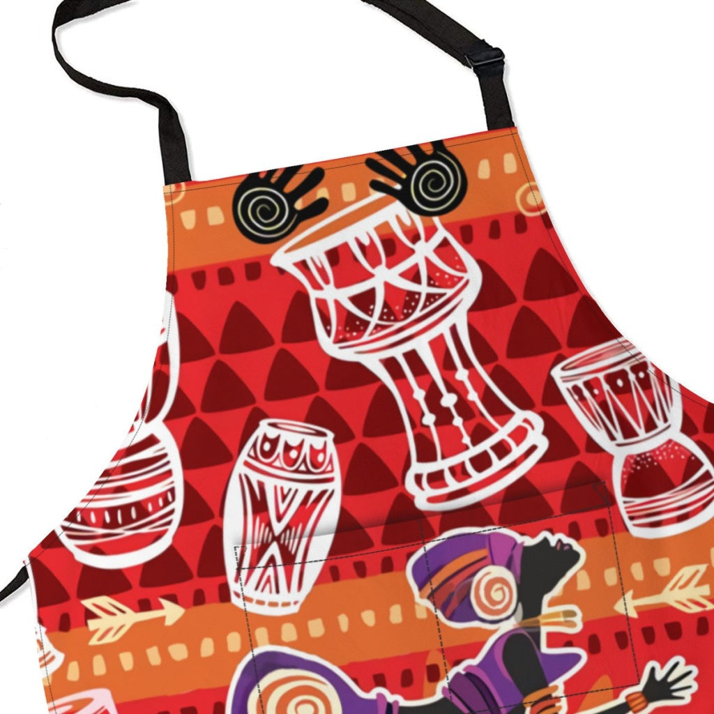 African Culture Art Apron - Djembe Girls 2 Aprons